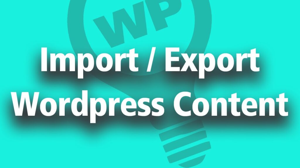 Import Export, Image Import Export, wordpress Import Export Image