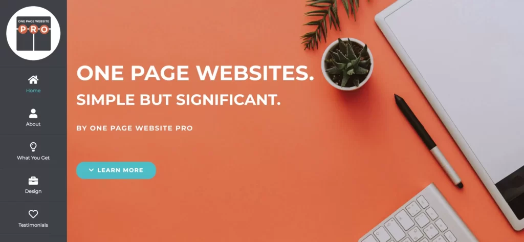 One Page Website ,WordPress One Page, WordPress Website One Page