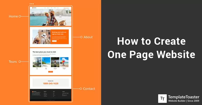 Create One Page Website ,WordPress One Page Create, WordPress Website One Page Create